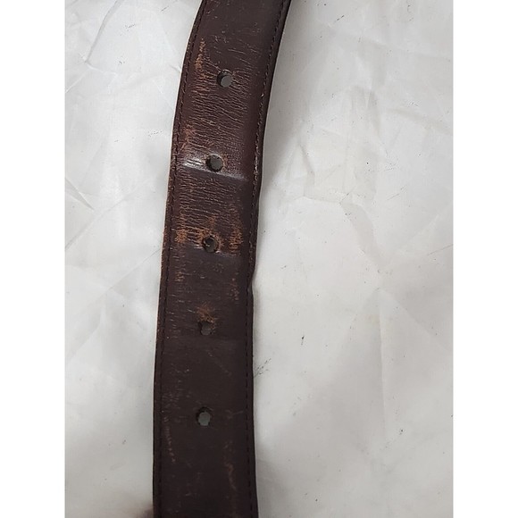 Coach‎ Dark Brown Burnished Cowhide Belt 5950 Handcrafted in Costa Rica Size 40 - Picture 6 of 10